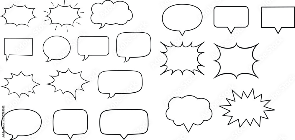 Obraz premium Set of Comic Bubble for Decoration