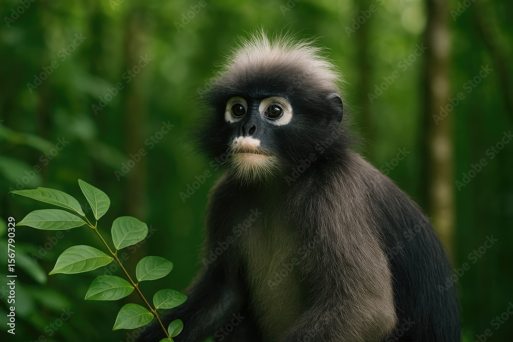Obraz premium Dark Shade Leaf Monkey
