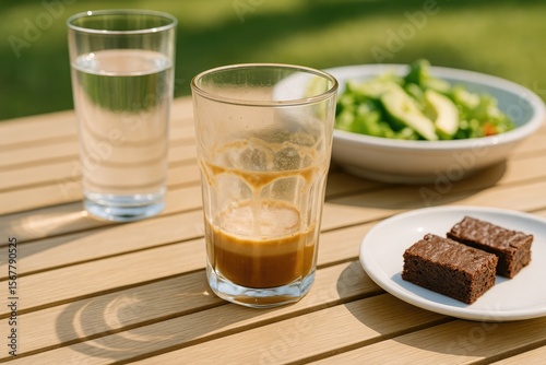 Sip from a nearly empty glass