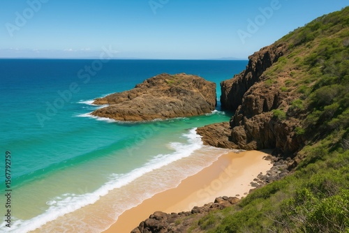 The entrance to the rugged landscape at Noosa National Park photo