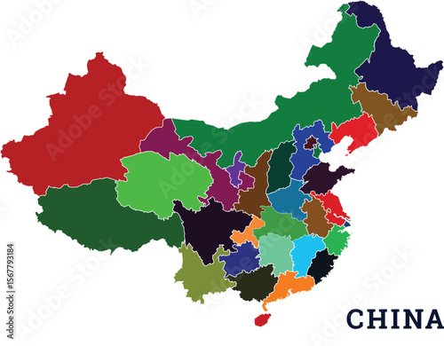Map of China, Map of China states, 