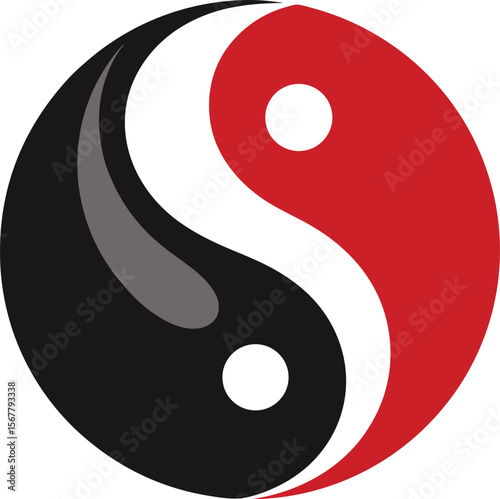 yin yang creative logo icon on white background  .eps