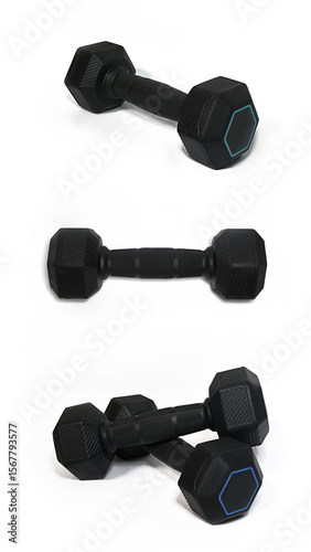 Fitness weigths isolated on white background fit life - gym equipment 