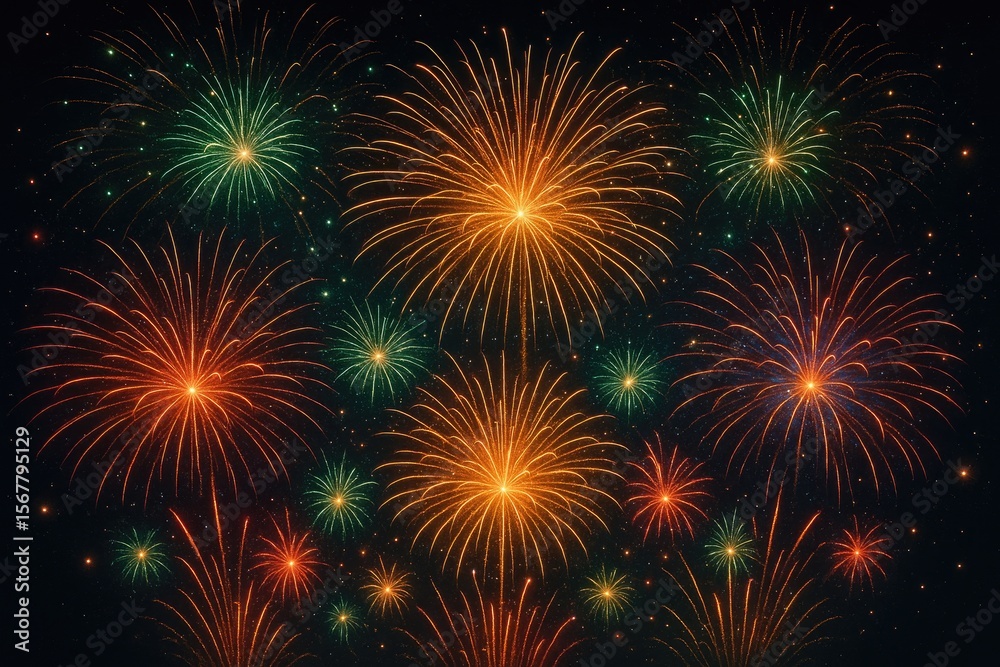 Fototapeta premium Amazing Celebration Fireworks for New Year's Eve