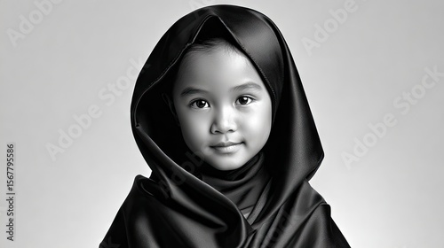 Young girl wearing hijab portrait