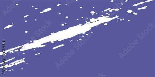 Grunge grainy blue brush stroke with spray texture. Hand drawn distress damaged vintage banner with zigzag bold line. Rough thick brush stroke texture. Spray paint effect vector background.