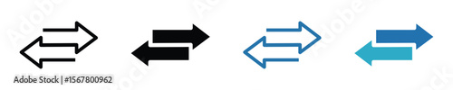 Double arrow icon, two side symbol, arrows transfer icon, exchange arrow icons - Swap icon with two arrows , vector illustration . 