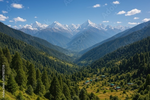 Scenic Outlook from Dhakuri on the Pindari Glacier Trek