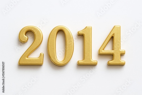 2014 Yearly Highlights Featuring Golden Accents on a White Backdrop