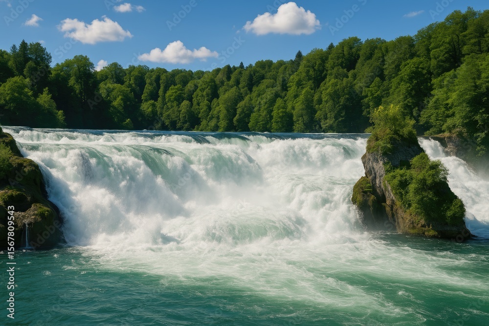 Fototapeta premium Explore the breathtaking scenery of the Rhine Falls