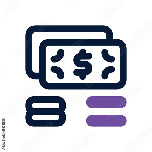 money duotone icon. Sleek and modern vector icon for websites, mobile apps, marketing materials, and corporate design. Fully scalable and ready to use.