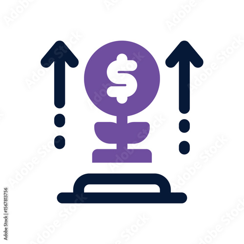 investment capital duotone icon. Sleek and modern vector icon for websites, mobile apps, marketing materials, and corporate design. Fully scalable and ready to use.