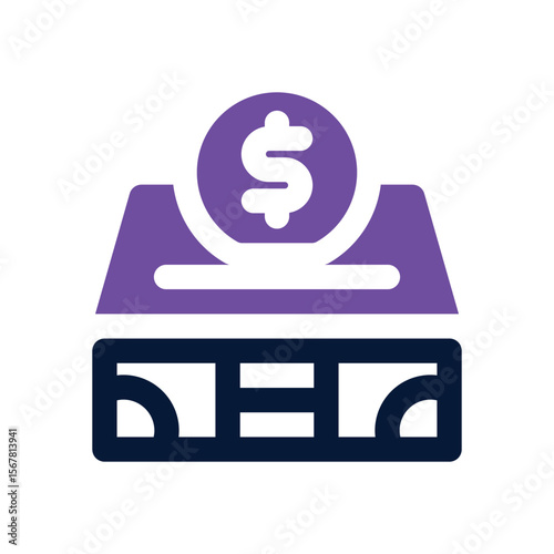 safe money duotone icon. Sleek and modern vector icon for websites, mobile apps, marketing materials, and corporate design. Fully scalable and ready to use.