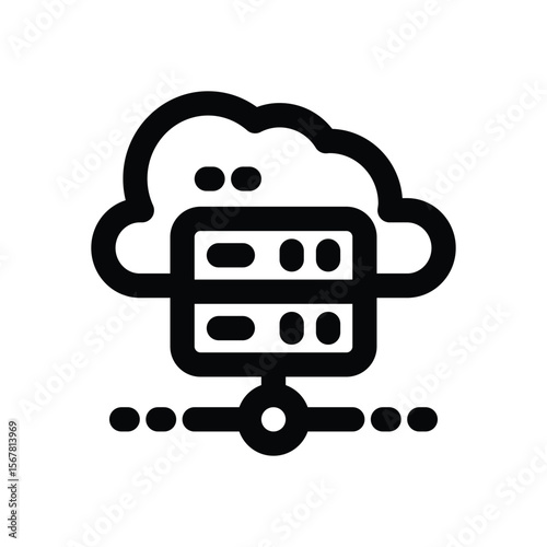 server line icon. Clean and minimalist vector icon for websites, mobile apps, presentations, and logos. Fully scalable and customizable for any project.