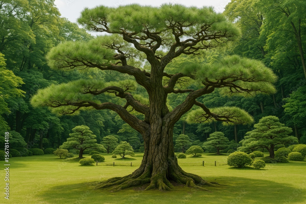 Fototapeta premium Large Pine Tree Scene