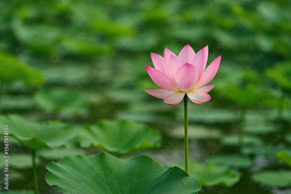 Stunning lotus flowers blooming in a marshland Stunning lotus flowers blooming in a marshland