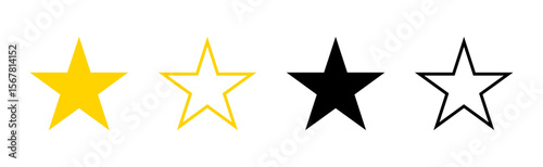 Star icon. Stars collection. Stars vector icons. Golden stars isolated vector. Star vector illustration
