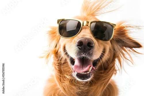 Stylish Pup Persona: A Golden Retriever in Sunglasses Rocks Faux Hawk, Mohawk, Flow, Top Knot & More Hairstyles with Adorable Charm
Meet the most fashion-forward Golden Retriever: this fluffy pup dons