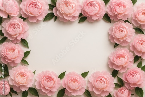 Elegant floral border design with a spacious background