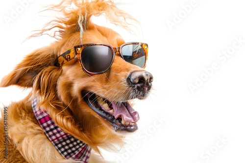 Stylish Pup Persona: A Golden Retriever in Sunglasses Rocks Faux Hawk, Mohawk, Flow, Top Knot & More Hairstyles with Adorable Charm
Meet the most fashion-forward Golden Retriever: this fluffy pup dons