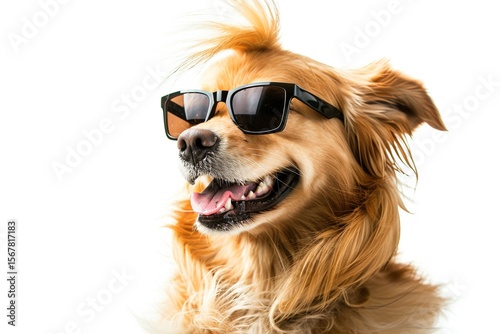 Stylish Pup Persona: A Golden Retriever in Sunglasses Rocks Faux Hawk, Mohawk, Flow, Top Knot & More Hairstyles with Adorable Charm
Meet the most fashion-forward Golden Retriever: this fluffy pup dons