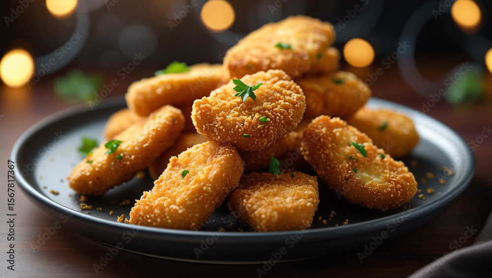 Fototapeta premium Delicious Fried chicken nuggets