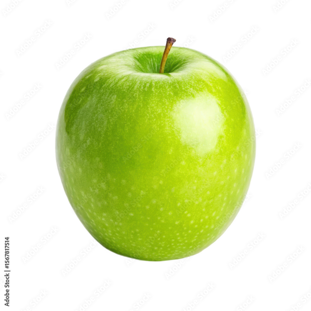 Fresh Green Apple on transparent Fresh Green Apple on transparent