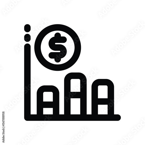 trade line icon. Clean and minimalist vector icon for websites, mobile apps, presentations, and logos. Fully scalable and customizable for any project.