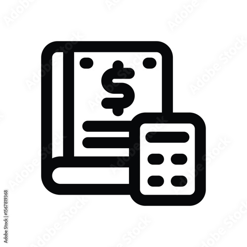 ledger line icon. Clean and minimalist vector icon for websites, mobile apps, presentations, and logos. Fully scalable and customizable for any project.