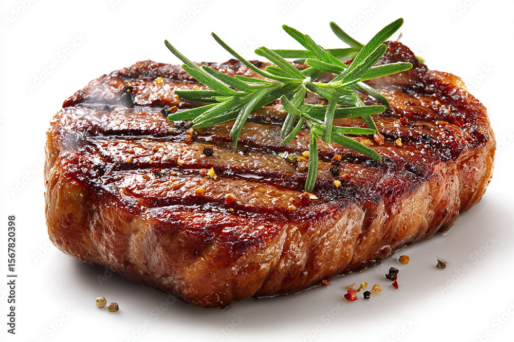 Crispy Crust Grilled Thick Steak Served Hot and Realistically Styled Crispy Crust Grilled Thick Steak Served Hot and Realistically Styled