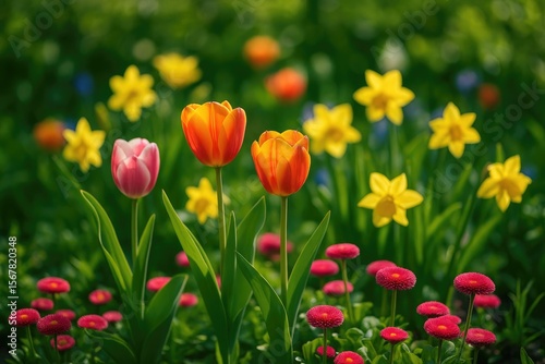 Vibrant blossoms during the spring season
