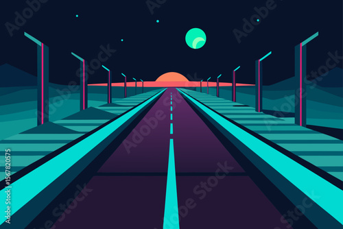 road in the night