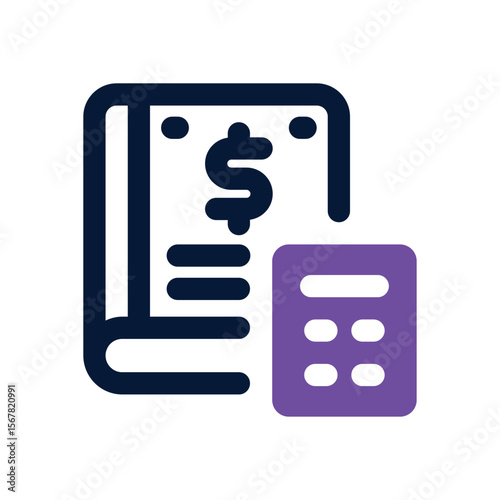 ledger duotone icon. Sleek and modern vector icon for websites, mobile apps, marketing materials, and corporate design. Fully scalable and ready to use.