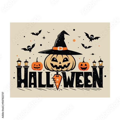 Set of halloween illustrations happy halloween banners frtiday