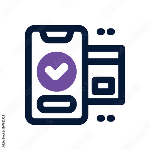 mobile payment duotone icon. Sleek and modern vector icon for websites, mobile apps, marketing materials, and corporate design. Fully scalable and ready to use.