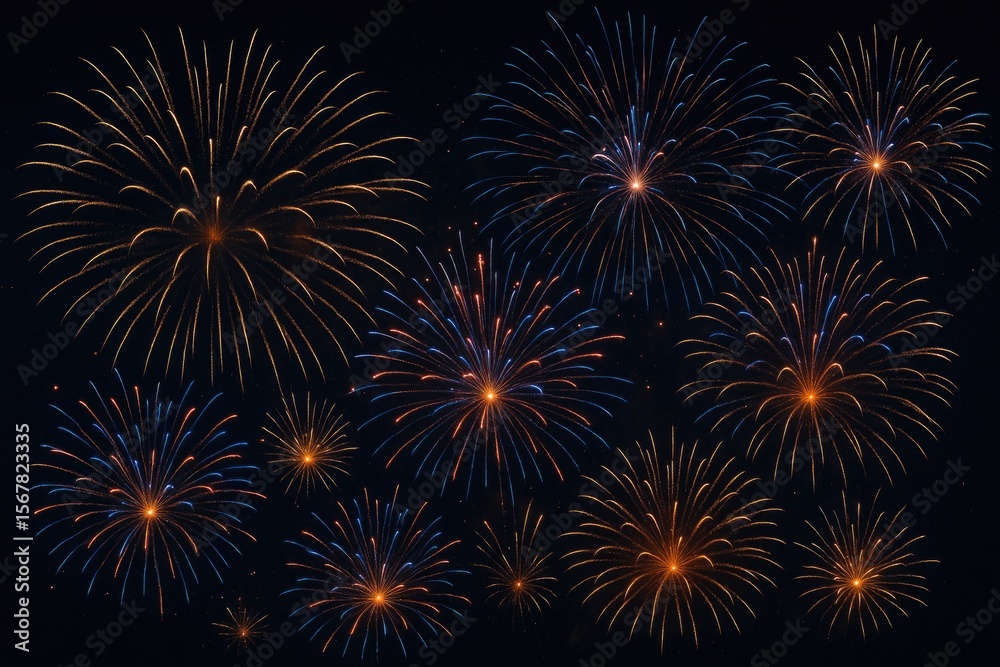Naklejka premium Stunning Fireworks Display for Celebrations