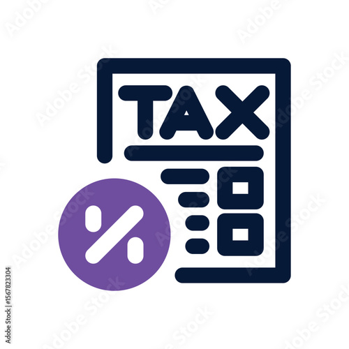 tax duotone icon. Sleek and modern vector icon for websites, mobile apps, marketing materials, and corporate design. Fully scalable and ready to use.