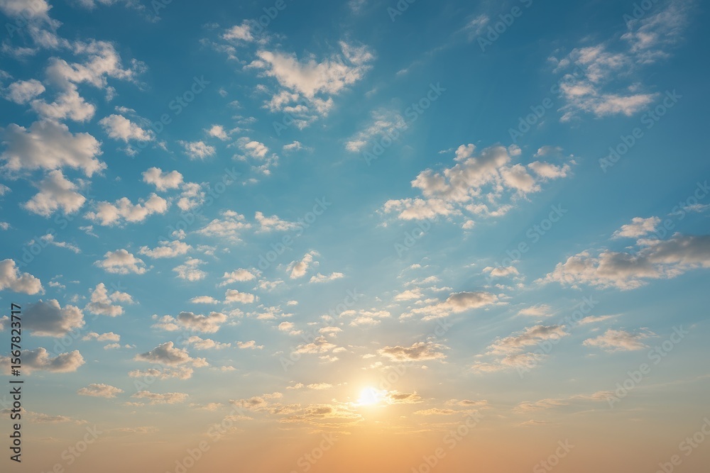 Obraz premium Stunning sunset panorama of the sky