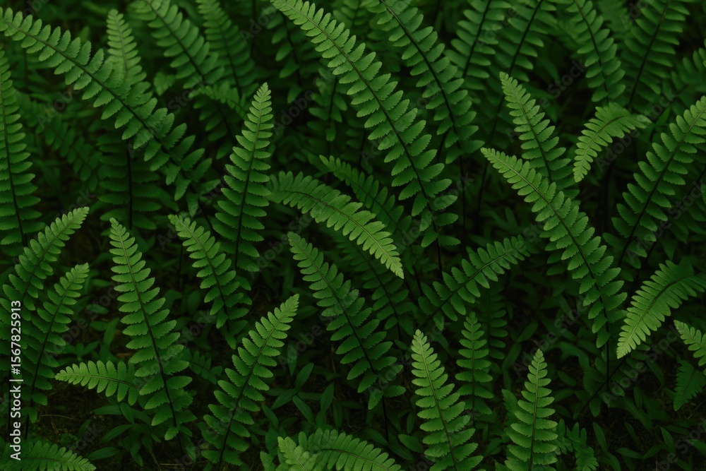 Fototapeta premium Wild-growing Asplenium platyneuron, also known as Fern