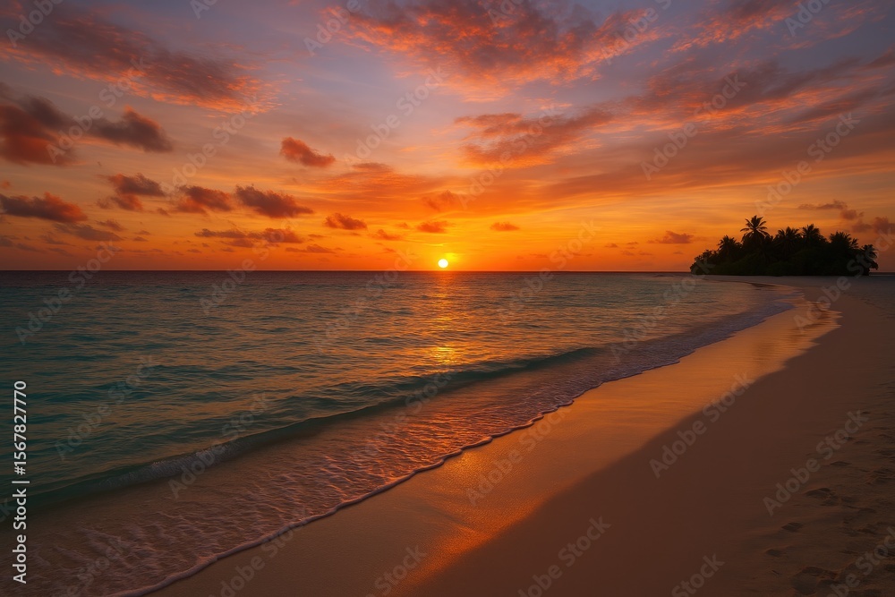 Obraz premium Stunning Evening Sunset Adventure