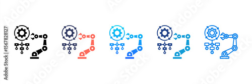 Workflow Automation icon sheet multiple style collection