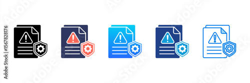 Risk Management icon sheet multiple style collection