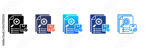 Quality Control icon sheet multiple style collection