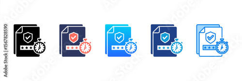 Sla Compliance icon sheet multiple style collection