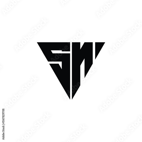 Free Download SN monogram logo design letter text name symbol monochrome logotype alphabet character simple logo - GFXLoad