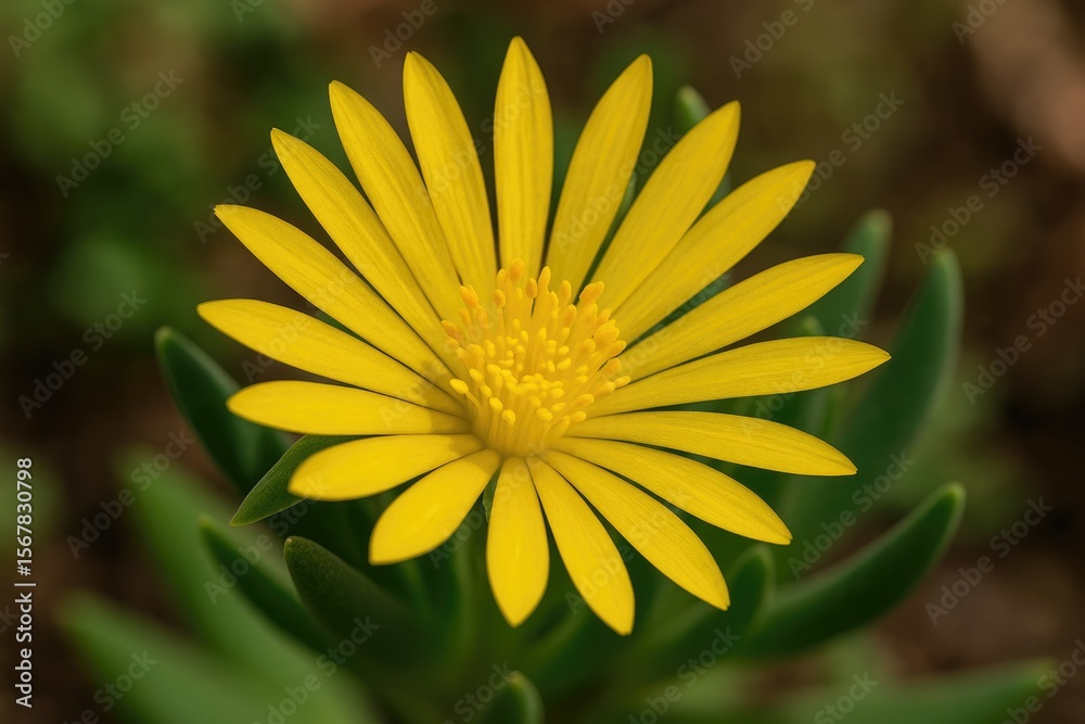 Stunning macro shot of a bergeranthus multiceps blossom Stunning macro shot of a bergeranthus multiceps blossom