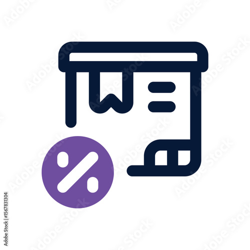 tax duotone icon. Sleek and modern vector icon for websites, mobile apps, marketing materials, and corporate design. Fully scalable and ready to use.