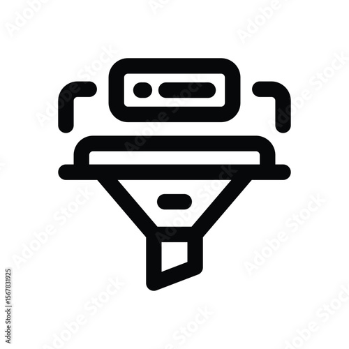 filter line icon. Clean and minimalist vector icon for websites, mobile apps, presentations, and logos. Fully scalable and customizable for any project.
