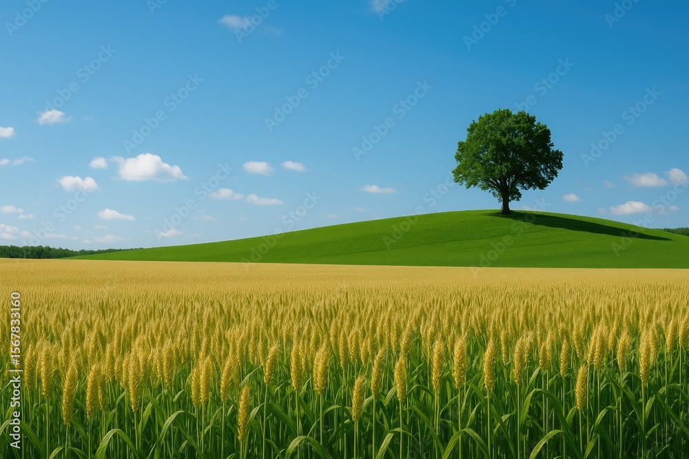 Fototapeta premium Scenic countryside scene in a rural area