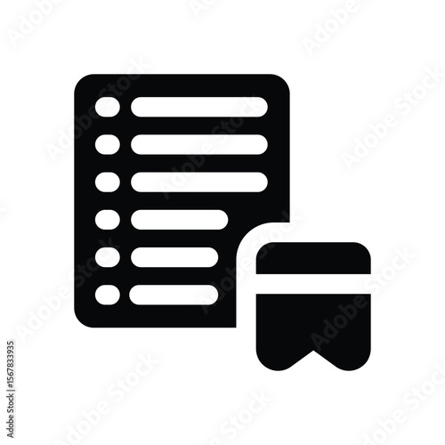 wishlist glyph icon. Strong and solid vector icon for websites, mobile interfaces, presentations, and visual branding. High quality and easy to edit.